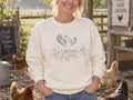 Kikiriki Mama Chicken Sweatshirt, Kikiriki Chicken Lover Crewneck, Bantam Chicken Mom Gift, Backyard Hen Sweater