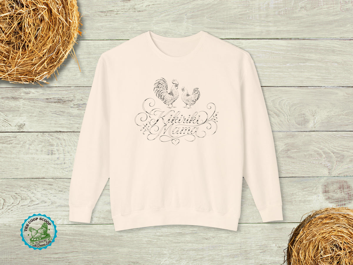 Kikiriki Mama Chicken Sweatshirt, Kikiriki Chicken Lover Crewneck, Bantam Chicken Mom Gift, Backyard Hen Sweater
