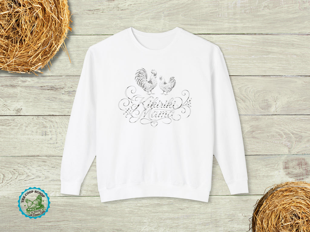 Kikiriki Mama Chicken Sweatshirt, Kikiriki Chicken Lover Crewneck, Bantam Chicken Mom Gift, Backyard Hen Sweater