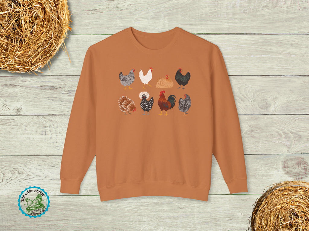 Thanksgiving Chicken Sweatshirt, Fall Chicken Lover Crewneck, Chicken Mom Gift, Farmhouse Hen Sweater, Autumn Poultry Gift