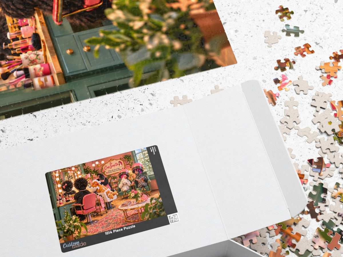 Chicken Hair Salon Puzzle, Funny Chicken Jigsaw Puzzle, The Coop Scoop Do, Chicken Lover Gift