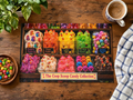 Chicken Candy Shop Puzzle, The Coop Scoop Candy Collection, Funny Chicken Lover Gift, Colorful Farm Jigsaw Puzzle