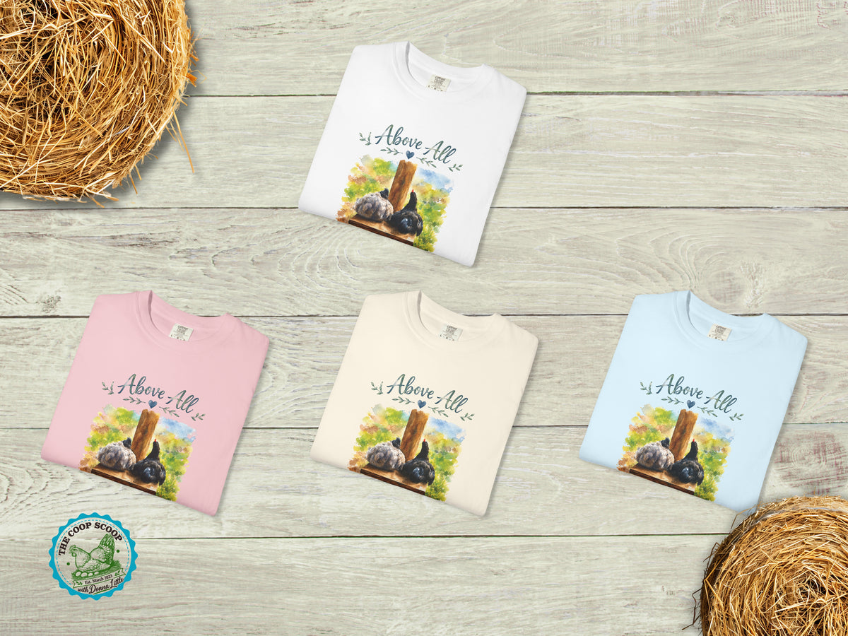 Above All Love One Another Deeply Chicken Shirt, 1 Peter 4:8 Christian Chicken Tee, Faith Farm Shirt, Chicken Lover Gift