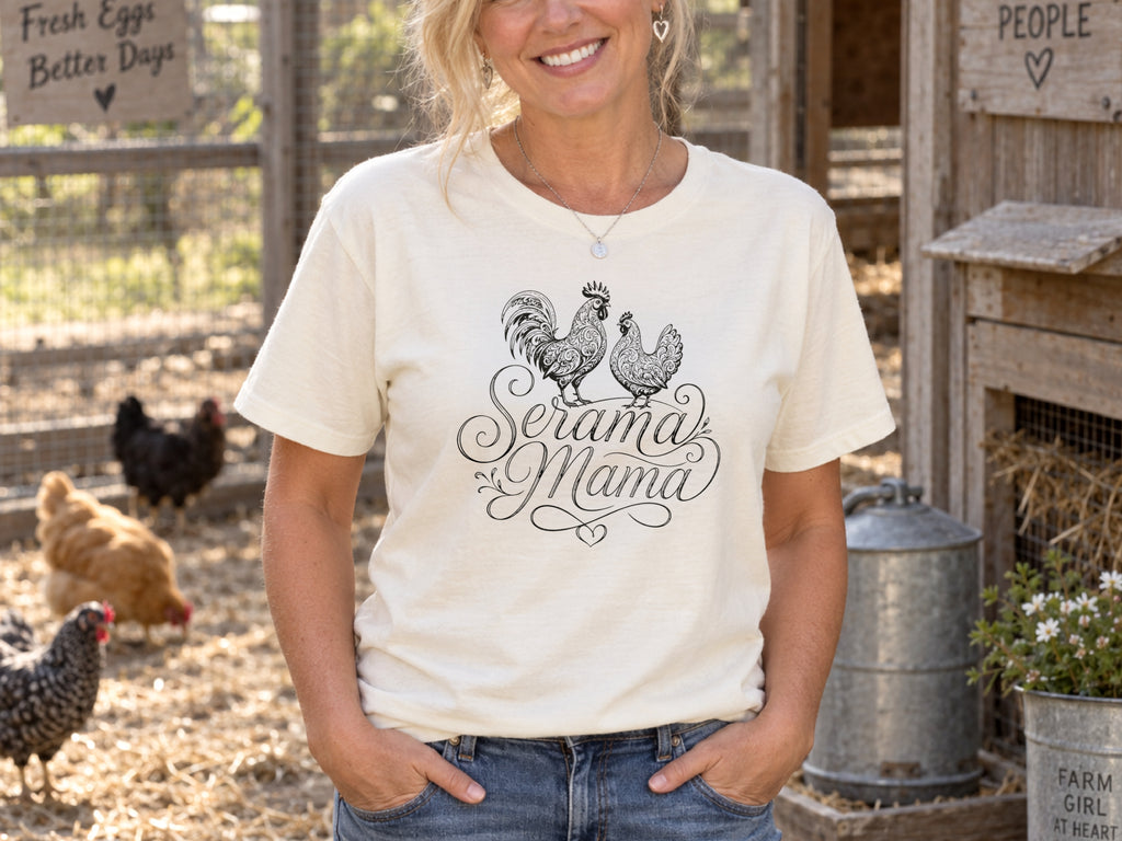 Serama Mama Chicken Shirt, Serama Chicken Lover T Shirt, Chicken Mom Gift, Backyard Hen Tee, Poultry Lover Shirt