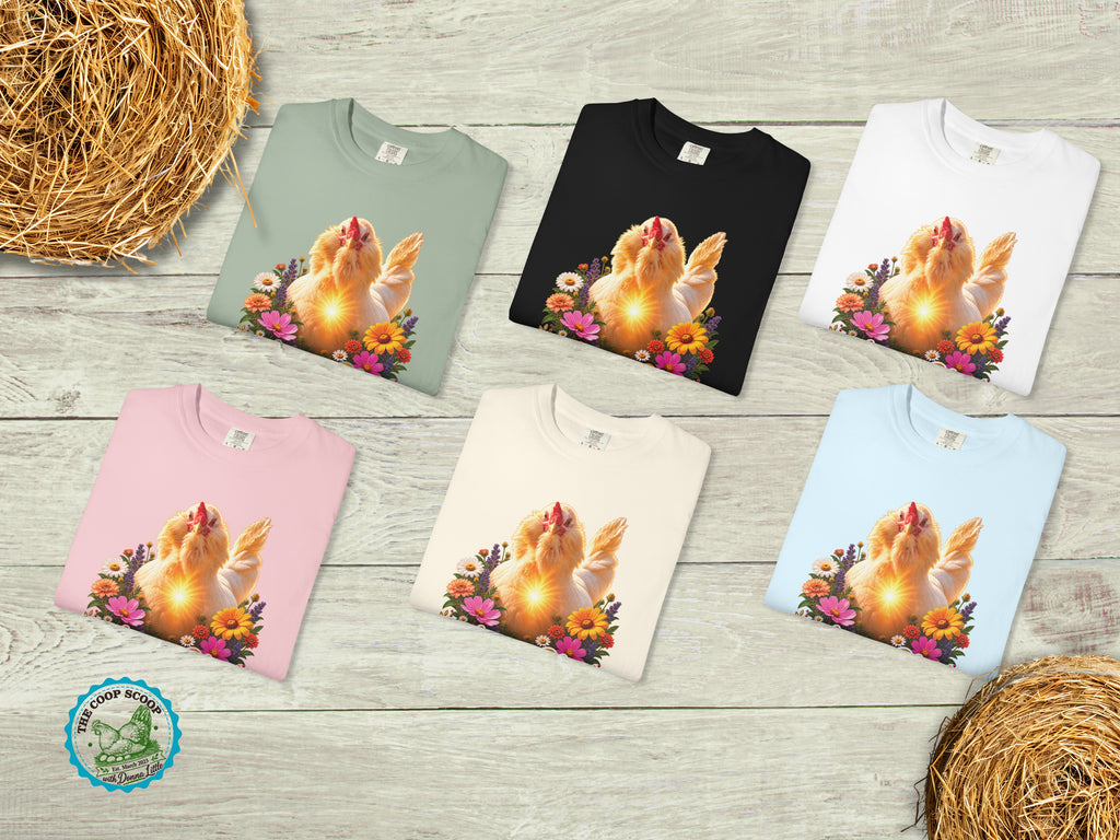 Choose to Shine Chicken Shirt, Inspirational Chicken Lover Tee, Floral Hen T Shirt, Chicken Mom Gift, Farmhouse Poultry Shirt