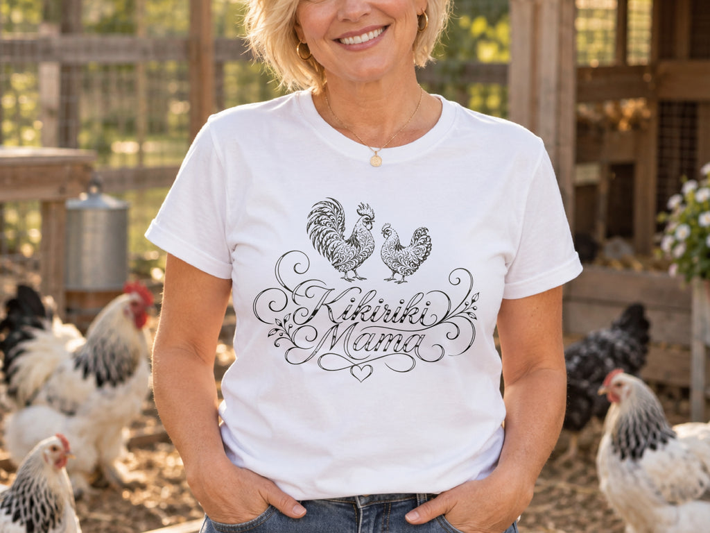 Kikiriki Mama Chicken Shirt, Kikiriki Chicken Lover Tee, Bantam Chicken Mom Gift, Backyard Hen Shirt, Poultry Lover T-Shirt