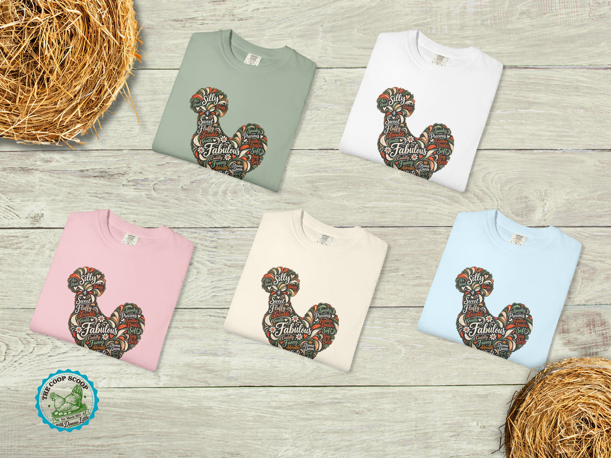 Fabulous Silkie Chicken Shirt, Silkie Chicken Lover Tee, Funny Fluffy Hen Shirt, Chicken Mom Gift, Chicken Word Art T-Shirt