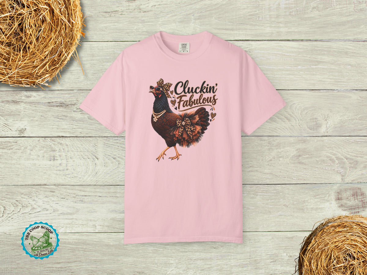 Cluckin Fabulous Chicken Shirt, Funny Chicken Lover Tee, Sassy Chicken Mom Gift, Leopard Print Hen Shirt, Farmhouse T Shirt