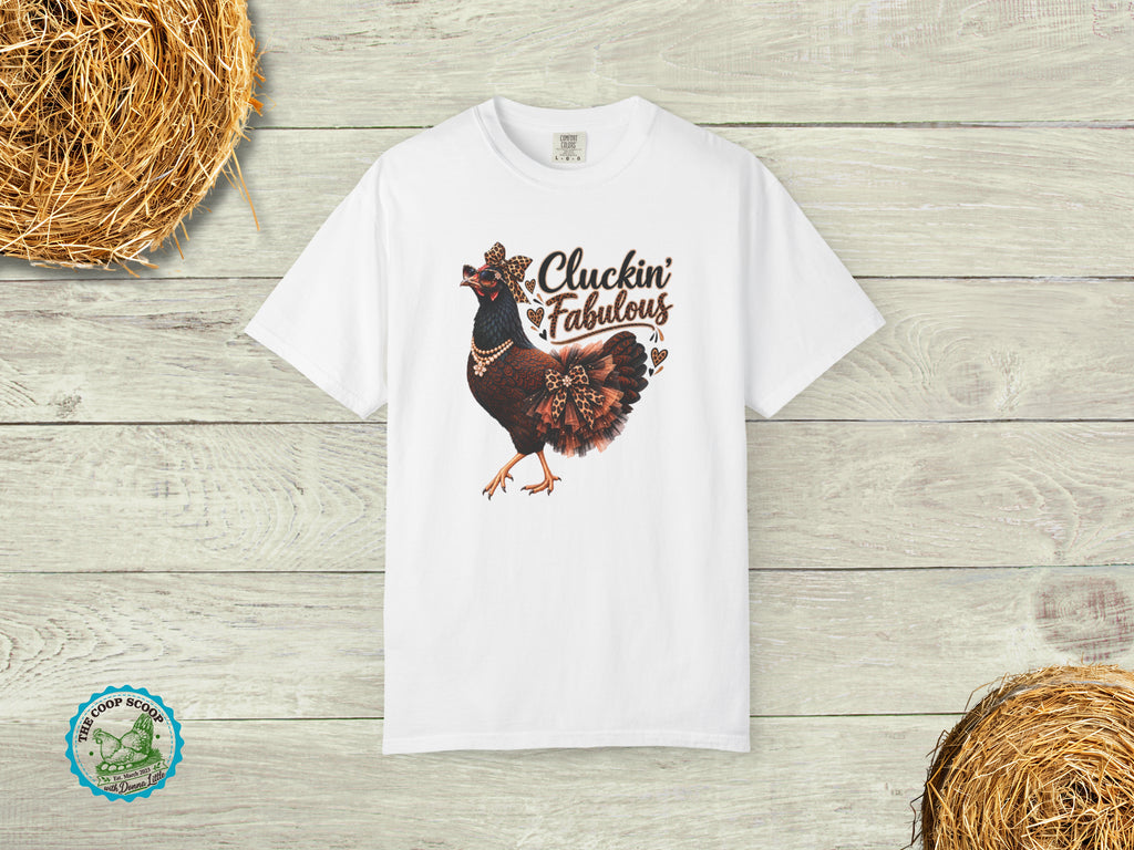 Cluckin Fabulous Chicken Shirt, Funny Chicken Lover Tee, Sassy Chicken Mom Gift, Leopard Print Hen Shirt, Farmhouse T Shirt