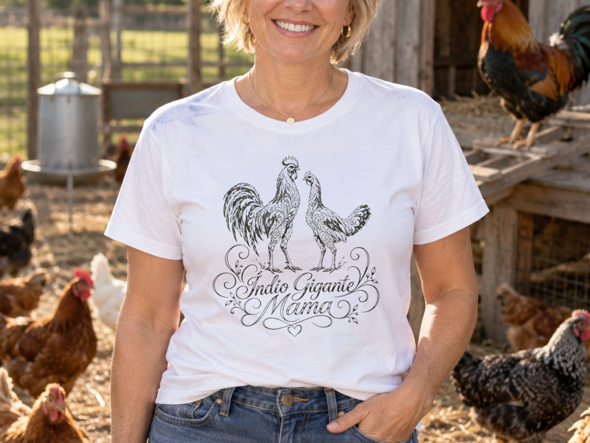 Indio Gigante Mama Chicken Shirt, Indio Gigante Chicken Lover Tee, Chicken Mom Gift, Backyard Hen Shirt, Poultry Lover T-Shirt