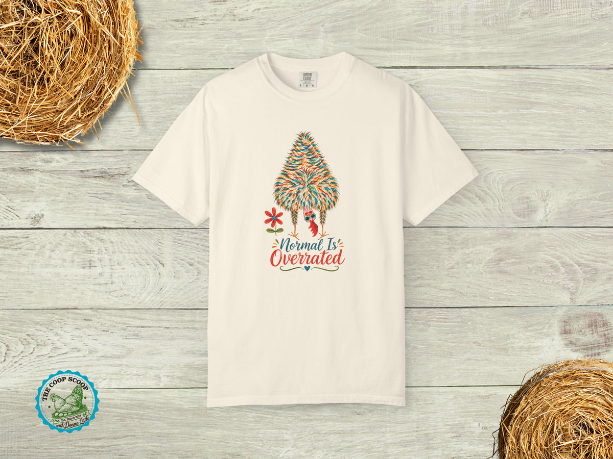 Normal Is Overrated Chicken Shirt, Funny Chicken Lover Tee, Silkie Chicken Shirt, Chicken Mom Gift, Quirky Farm T-Shirt