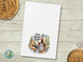 Funny Chicken Kitchen Towel, Just Winging Dinner, Farmhouse Hen Tea Towel, Chicken Lover Gift, Rustic Country Kitchen Decor