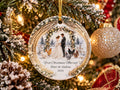 Personalized First Christmas Married Ornament, Custom Couple Names, Winter Wedding Chicken Ornament, Newlywed Christmas Keepsake