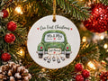 Personalized First Christmas Ornament, Our First Christmas Mr and Mrs, Custom Couple Names and Year, Just Married Newlywed Gift
