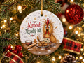 Almost Ready-ish Chicken Christmas Ornament, Funny Chicken Lover Gift, Holiday Baking Ornament, Personalized Xmas Message