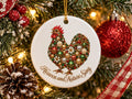 Heaven and Nature Sing Chicken Christmas Ornament, Rooster Lover Gift, Farmhouse Holiday Decor, Personalized Xmas Message