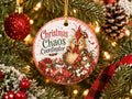 Christmas Chaos Coordinator Chicken Ornament, Funny Chicken Lover Gift, Farmhouse Holiday Decor, Personalized Xmas Message