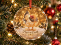 Peace on Earth Chicken Glass Ornament, Chicken Lover Christmas Gift, Winter Hen Ornament, Farmhouse Holiday Decor