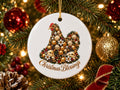 Christmas Blessings Chicken Ornament, Chicken Lover Gift, Farmhouse Christmas Decor, Personalized Xmas Message, Hen Holiday Keepsake
