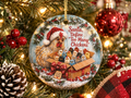 Chicken Christmas Ornament, Personalized Chicken Lover Gift, Funny Hen Holiday Ornament, Farmhouse Christmas Decor, Custom Xmas Message