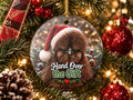 Hand Over The Gift Chicken Christmas Ornament, Funny Silkie Chicken Lover Gift, Farmhouse Holiday Decor, Personalized Xmas Message