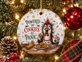 Powered By Cookies And Panic Chicken Christmas Ornament, Funny Chicken Lover Gift, Farmhouse Holiday Decor, Personalized Xmas Message